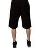 Dolce &amp; Gabbana Maroon Cotton Logo Plaque Men Bermuda Shorts
