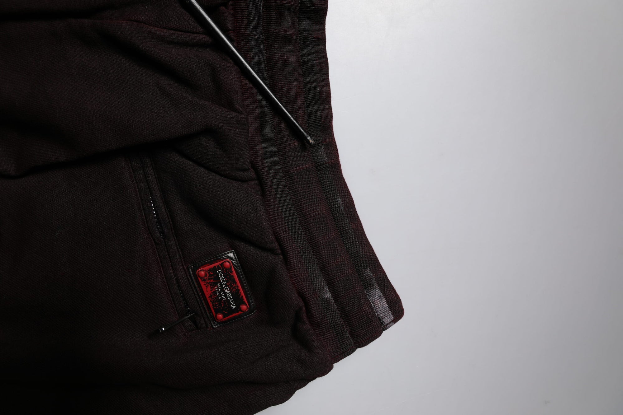 Dolce &amp; Gabbana Maroon Cotton Logo Plaque Men Bermuda Shorts