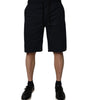 Bermuda en coton noir Dolce &amp; Gabbana pour homme