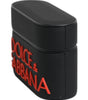 Dolce & Gabbana Black Orange Silicone Embossed Logo Airpods Case