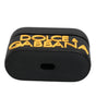 Dolce & Gabbana Black Yellow Silicone Embossed Logo Airpods Case