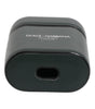 Dolce & Gabbana Black Calfskin Leather Logo Print Flip Holder Airpods Case
