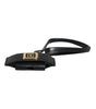 Dolce &amp; Gabbana Black Leather Strap Gold Metal Logo Plaque Airpods Case