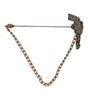 Dolce &amp; Gabbana Black Gold Brass Copper Revolver Brooch Lapel Pin