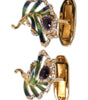 Dolce & Gabbana Multicolor Peacock Feathers 925 Sterling Silver Cufflink