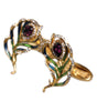 Dolce & Gabbana Multicolor Peacock Feathers 925 Sterling Silver Cufflink