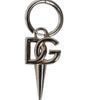 Dolce & Gabbana Silver Brass DG Logo Metal Ring Holder Keychain Keyring