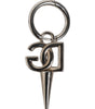 Dolce & Gabbana Silver Brass DG Logo Metal Ring Holder Keychain Keyring