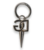 Dolce & Gabbana Silver Brass DG Logo Metal Ring Holder Keychain Keyring