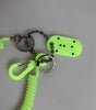 Dolce &amp; Gabbana Green Springy Key Holder DG Logo Men's Keychain Keyring