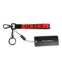 Porte-clés Dolce &amp; Gabbana en nylon et laiton argenté avec logo rouge pour homme