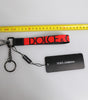 Porte-clés Dolce &amp; Gabbana en nylon et laiton argenté avec logo rouge pour homme