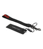 Dolce & Gabbana Black Logo Nylon Silver Brass Men Holder Keychain Keyring