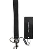 Dolce & Gabbana Black Logo Nylon Silver Brass Men Holder Keychain Keyring
