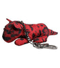 Dolce & Gabbana Red Black Polyester Animal Silhouette Keychain Keyring