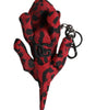 Dolce & Gabbana Red Black Polyester Animal Silhouette Keychain Keyring