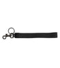 Dolce & Gabbana Black Logo Nylon Silver Brass Men Holder Keychain Keyring