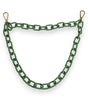 Dolce & Gabbana Green Plexy Acrylic Chunky Gold Hardware Wallet Chain