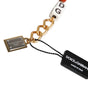 Dolce & Gabbana Multicolor Gold Tone Brass Chain DG Logo Dice Bracelet