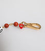 Dolce & Gabbana Multicolor Gold Tone Brass Chain DG Logo Dice Bracelet