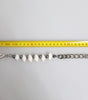 Dolce & Gabbana Silver Tone Brass Beaded Shell DG Logo Pendant Bracelet