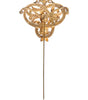 Dolce &amp; Gabbana Gold Tone Red Crystal Embellish 925 Sterling Silver Pin