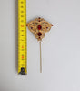 Dolce &amp; Gabbana Gold Tone Red Crystal Embellish 925 Sterling Silver Pin