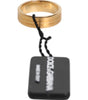 Dolce &amp; Gabbana Gold Tone Brass Red Crystal DG Logo Ring