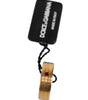 Dolce &amp; Gabbana Gold Tone Brass Red Crystal DG Logo Ring