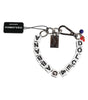 Dolce &amp; Gabbana Silver Brass Chain Dice Logo Embellished Charm Bracelet