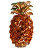 Dolce &amp; Gabbana Gold Brass Pineapple Crystal Jewelry Brooch Pin