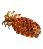 Dolce &amp; Gabbana Gold Brass Pineapple Crystal Jewelry Brooch Pin