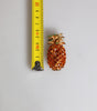 Dolce &amp; Gabbana Gold Brass Pineapple Crystal Jewelry Brooch Pin