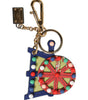 Dolce & Gabbana Multicolor Gold Tone Carretto Keychain Keyring