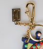 Dolce & Gabbana Multicolor Gold Tone Carretto Keychain Keyring