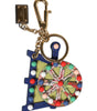 Dolce & Gabbana Multicolor Gold Tone Carretto Keychain Keyring