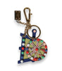 Dolce & Gabbana Multicolor Gold Tone Carretto Keychain Keyring