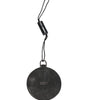 Porte-miroir à main rond en cuir de veau vert Dolce &amp; Gabbana avec logo