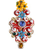 Pince à cheveux Dolce &amp; Gabbana Multicolor Spring CARRETTO en laiton doré et cristal