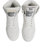 Dolce & Gabbana White Leather High Top Sneakers Shoes