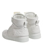 Dolce & Gabbana White Leather High Top Sneakers Shoes