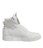 Dolce & Gabbana White Leather High Top Sneakers Shoes