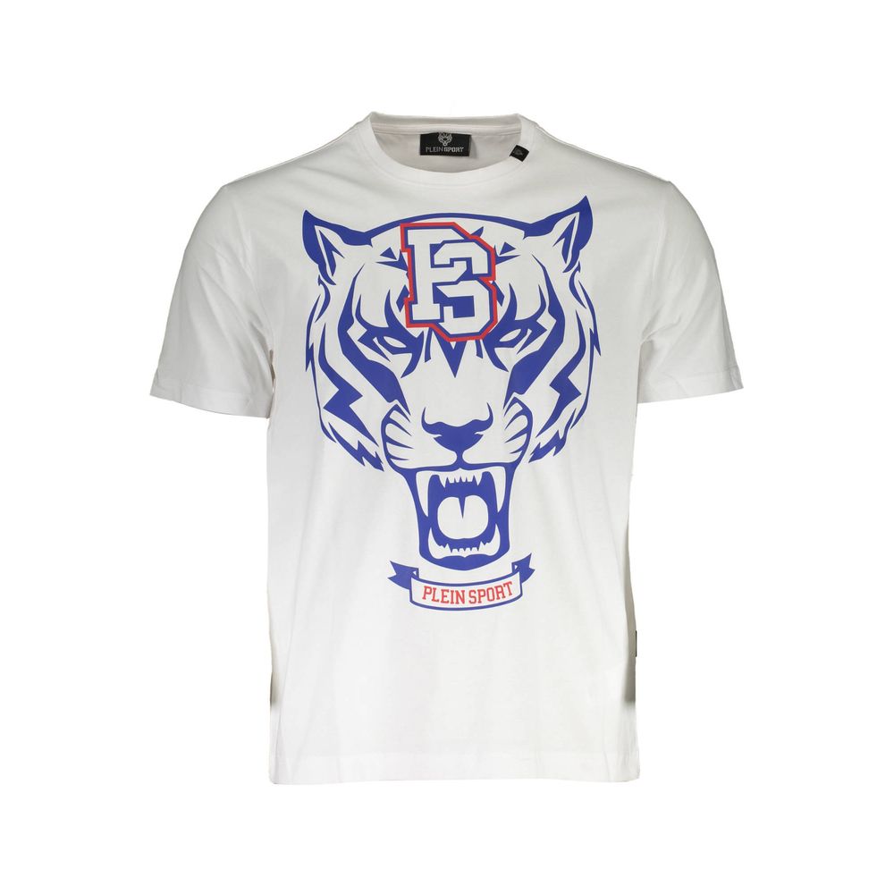 T-shirt homme en coton blanc Plein Sport