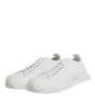 Dolce & Gabbana White Leather Low Top NS1 Sneakers Shoes