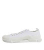 Dolce & Gabbana White Leather Low Top NS1 Sneakers Shoes