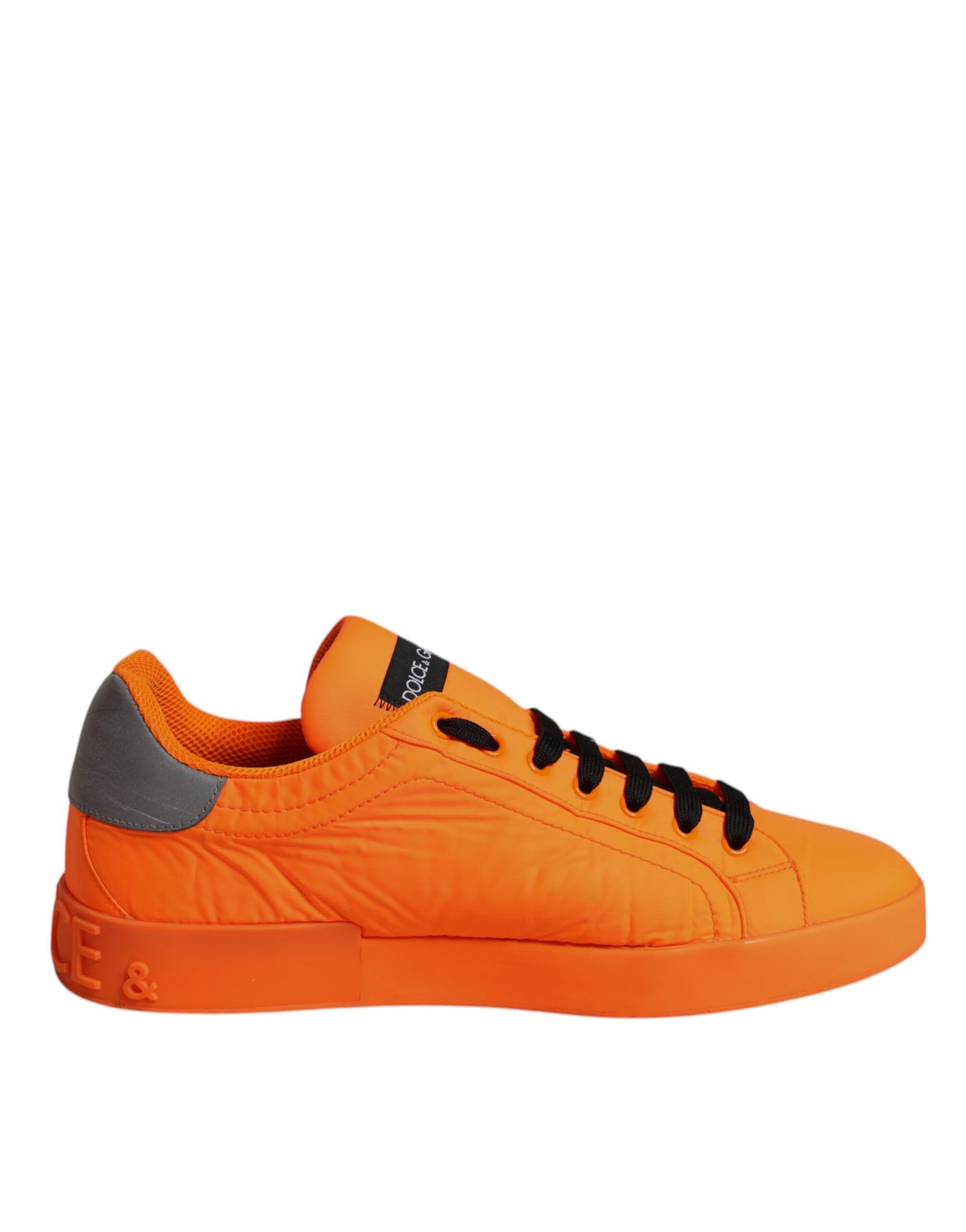 Dolce &amp; Gabbana Orange Portofino Logo Tape Men Sneakers Shoes