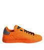Dolce & Gabbana Orange Portofino Logo Tape Men Sneakers Shoes