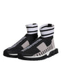 Dolce & Gabbana Black Gray Sorrento Socks Women Sneakers Shoes