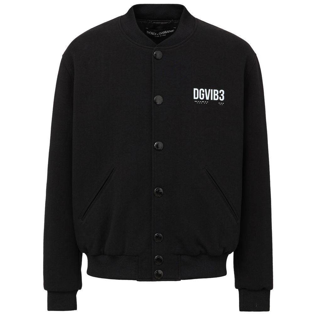 Dolce & Gabbana Black Viscose Jackets & Coat
