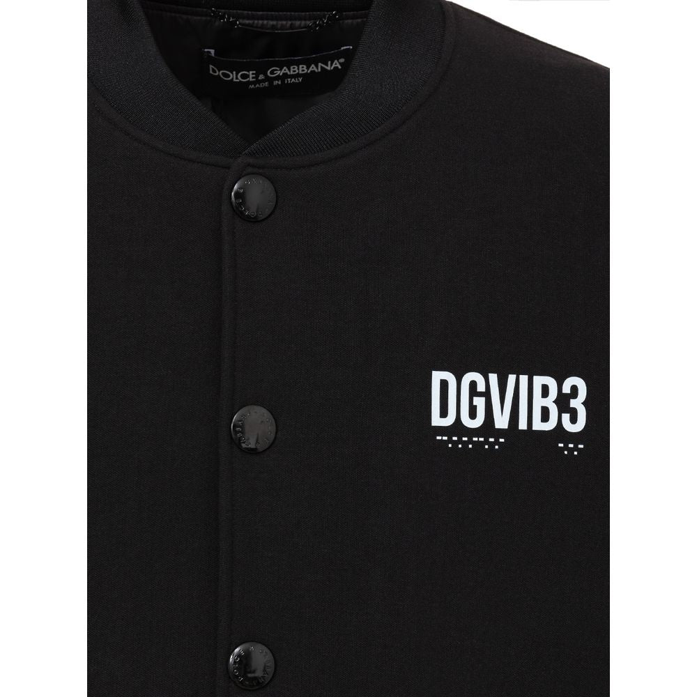 Dolce & Gabbana Black Viscose Jackets & Coat